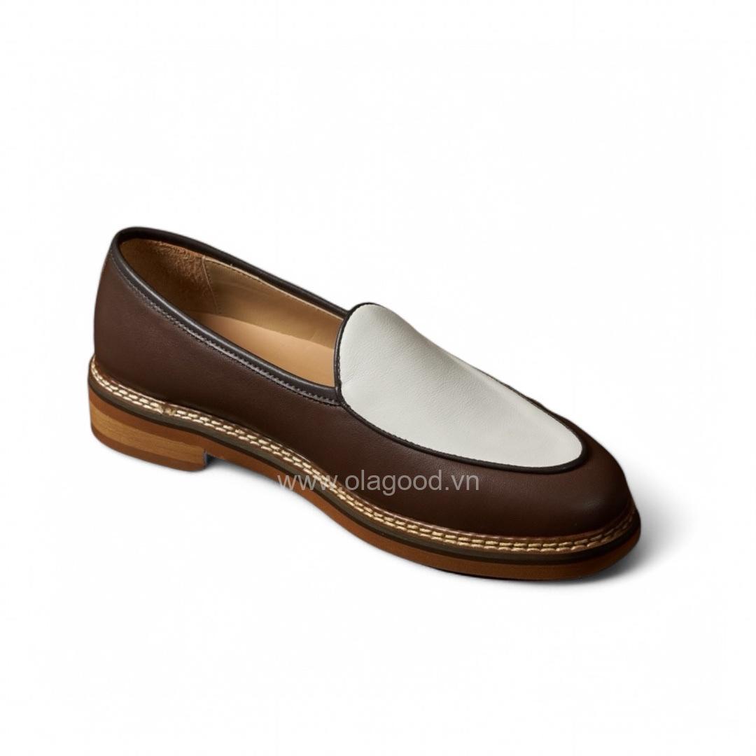 Giày nam Spectator loafer da bê cao cấp - ZLF014B - Hình ảnh 6