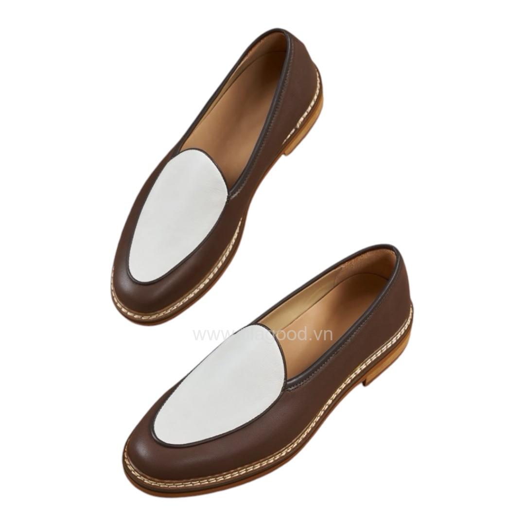 Giày nam Spectator loafer da bê cao cấp - ZLF014B - Hình ảnh 4