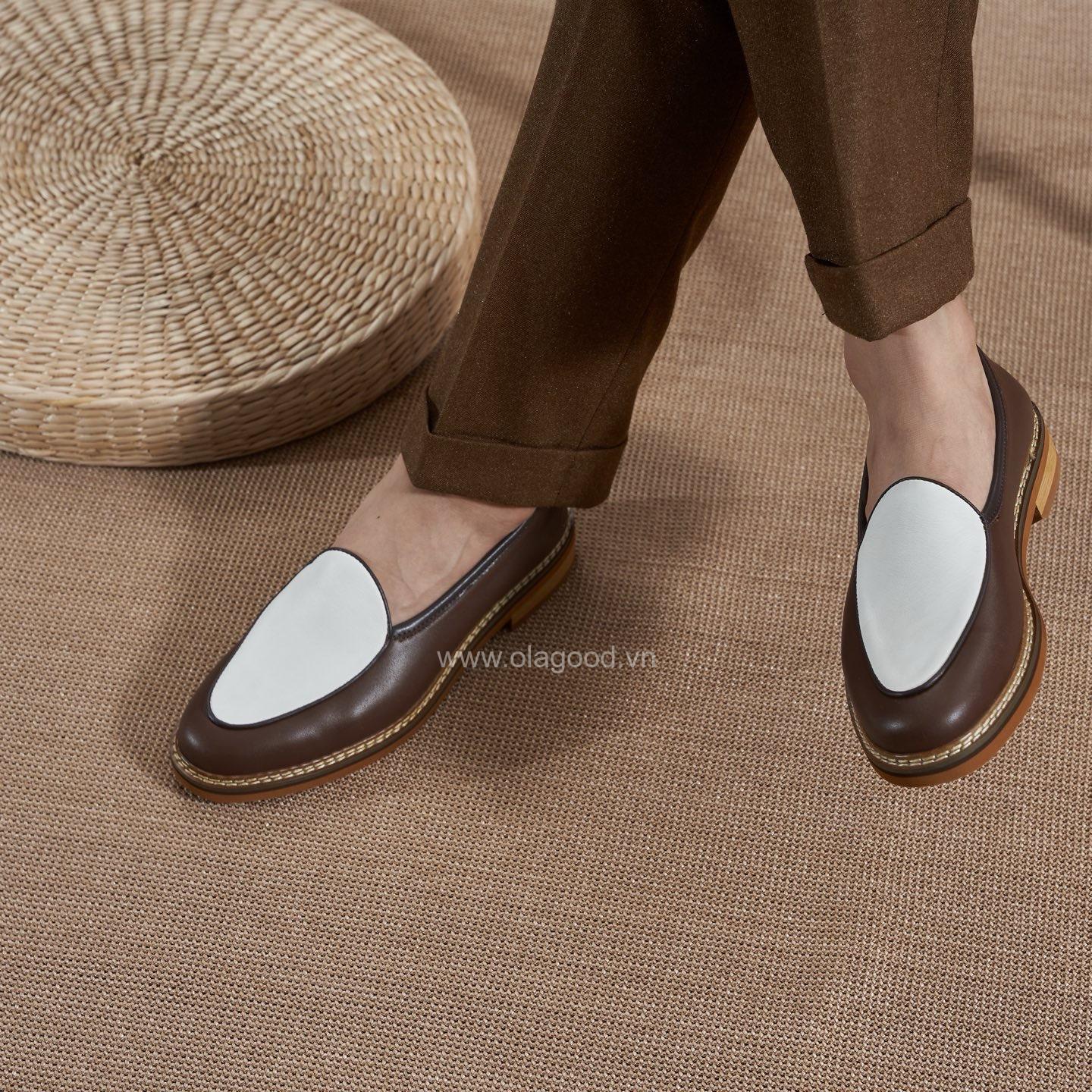 Giày nam Spectator loafer da bê cao cấp - ZLF014B - Hình ảnh 14