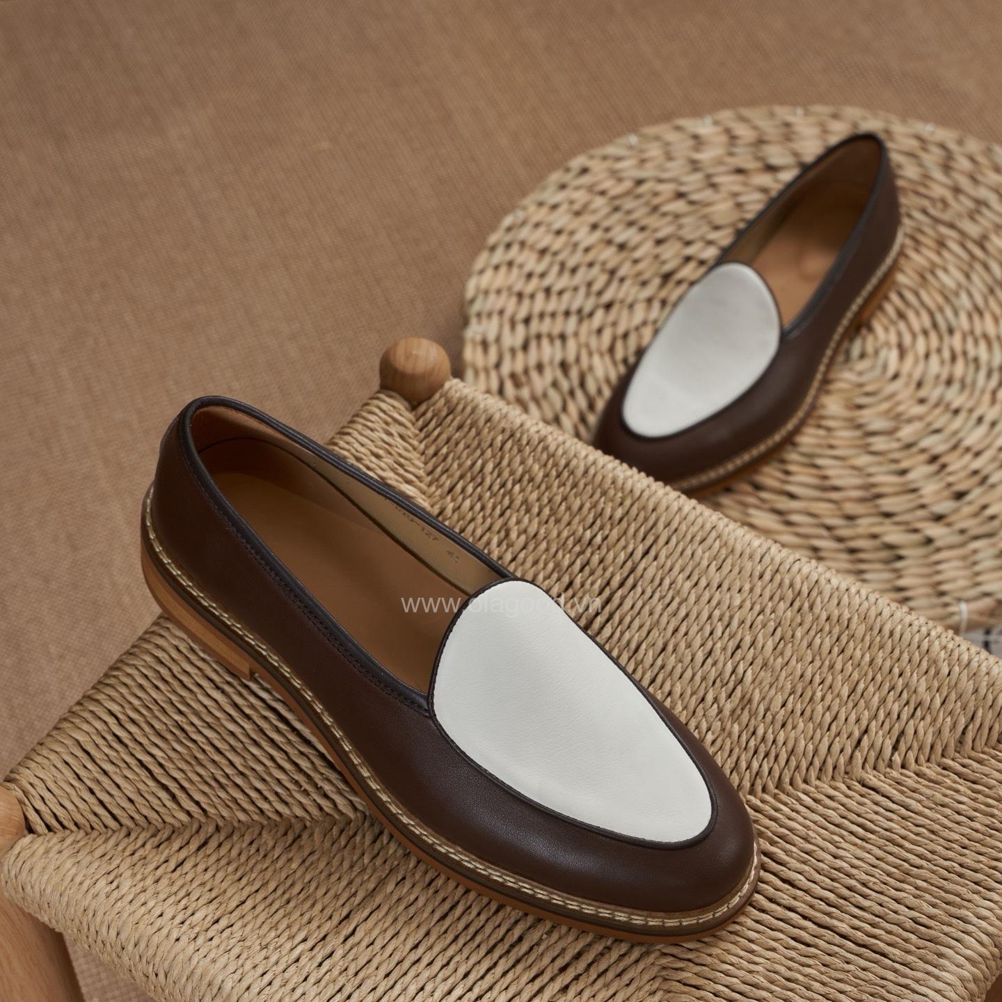 Giày nam Spectator loafer da bê cao cấp - ZLF014B - Hình ảnh 9