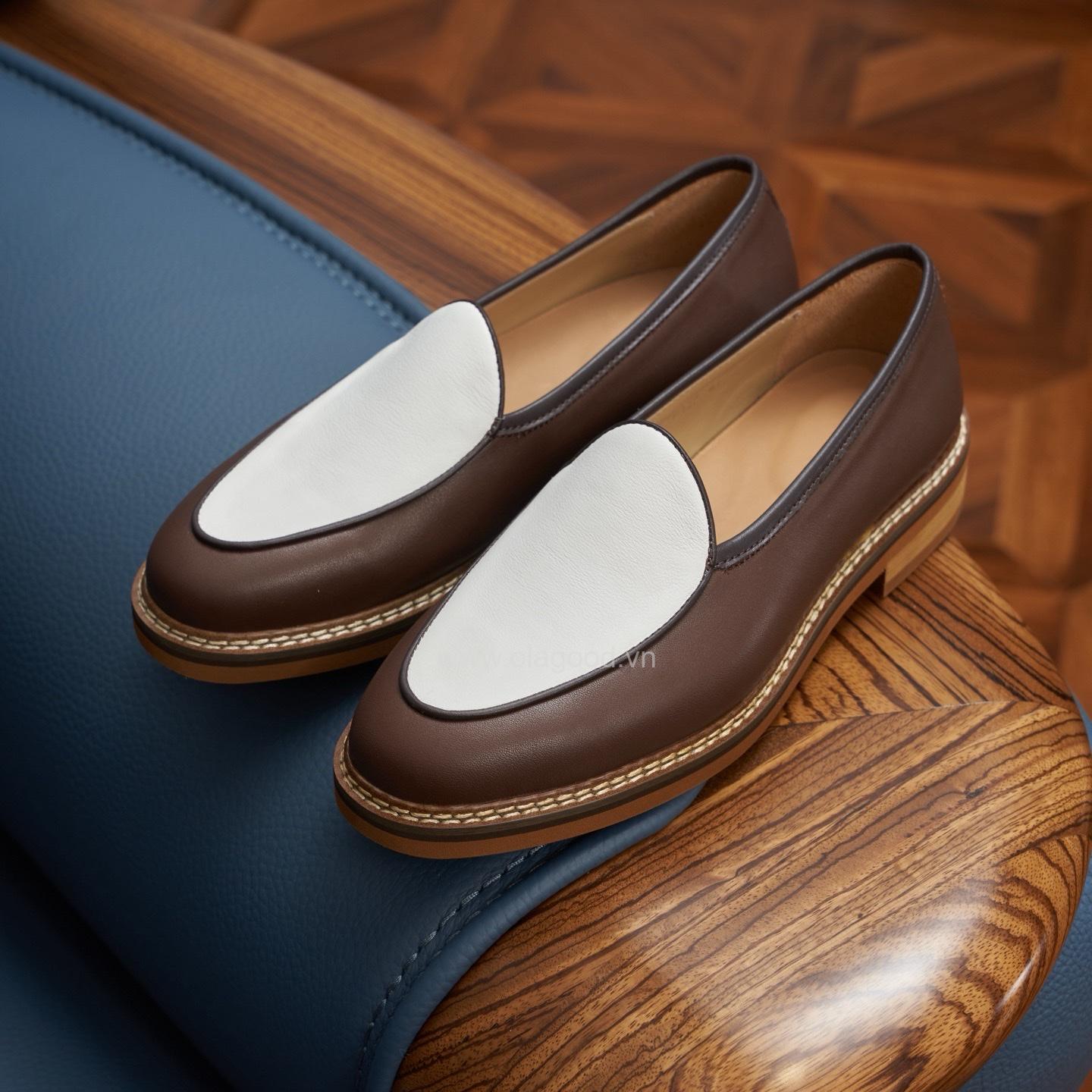 Giày nam Spectator loafer da bê cao cấp - ZLF014B - Hình ảnh 12