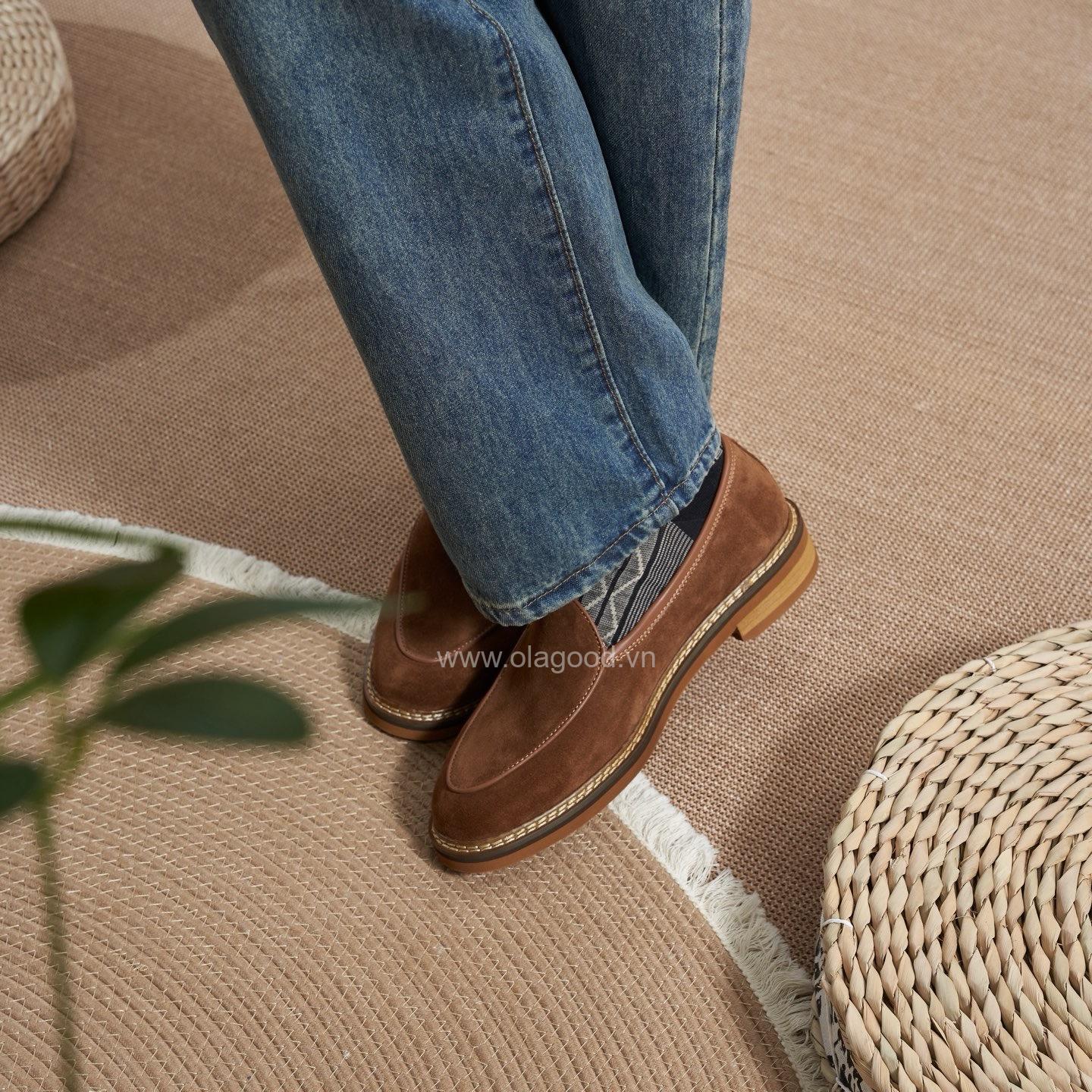 Giày nam loafer da lộn cao cấp - ZLF012B - Hình ảnh 18