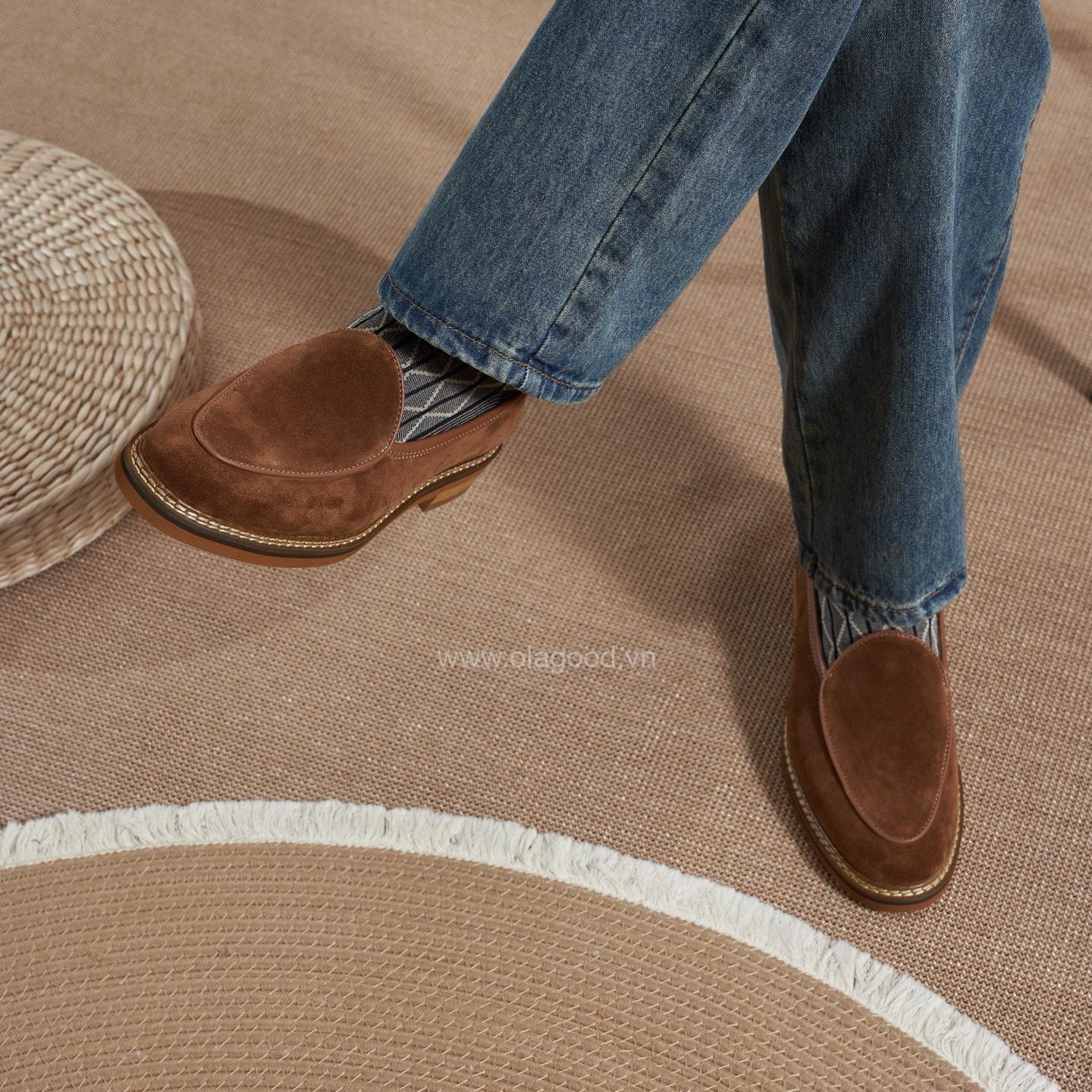 Giày nam loafer da lộn cao cấp - ZLF012B - Hình ảnh 20