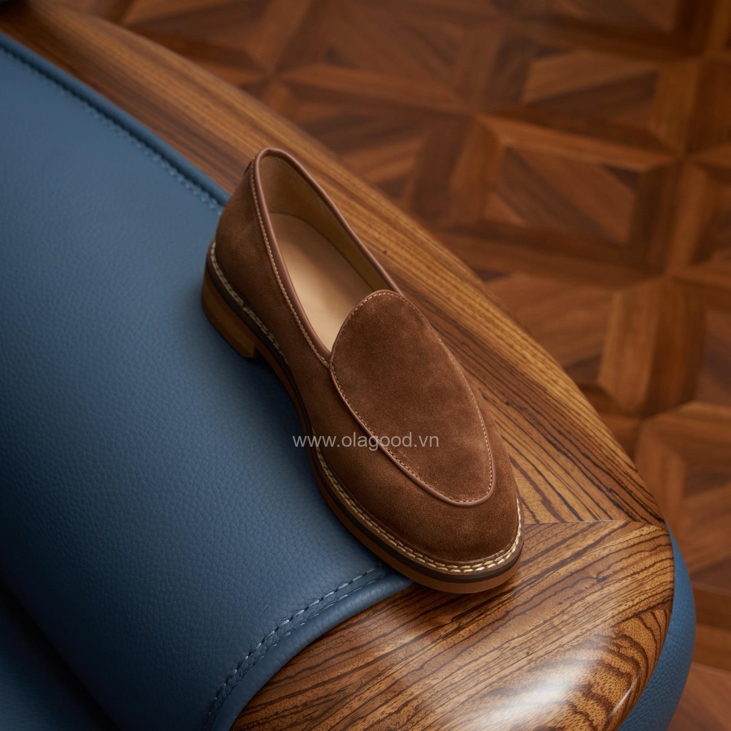 Giày nam loafer da lộn cao cấp - ZLF012B - Hình ảnh 12