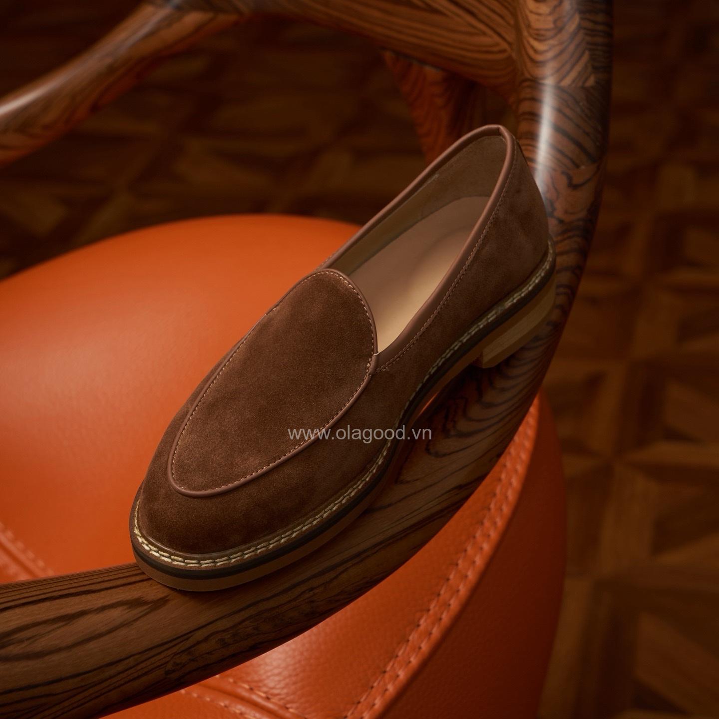 Giày nam loafer da lộn cao cấp - ZLF012B - Hình ảnh 15