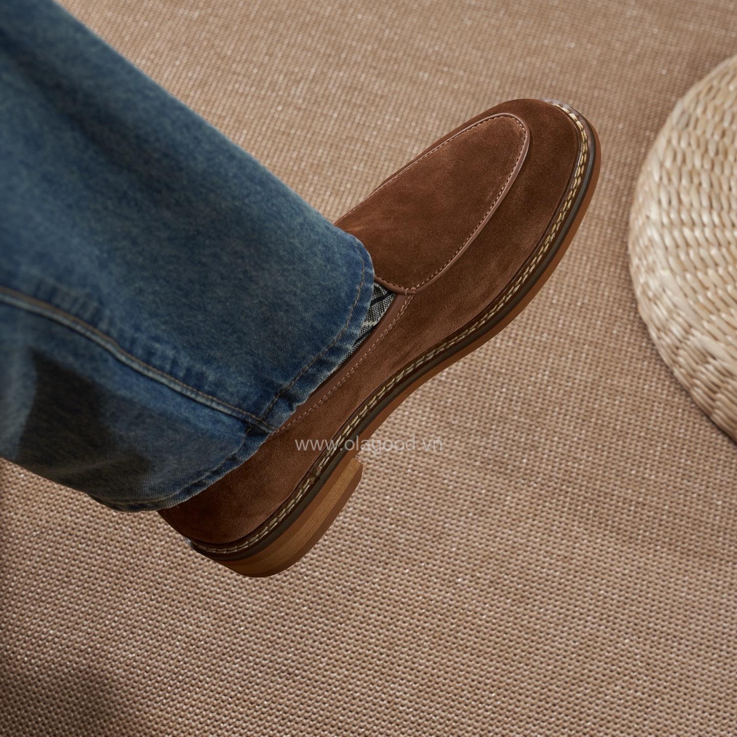 Giày nam loafer da lộn cao cấp - ZLF012B - Hình ảnh 21
