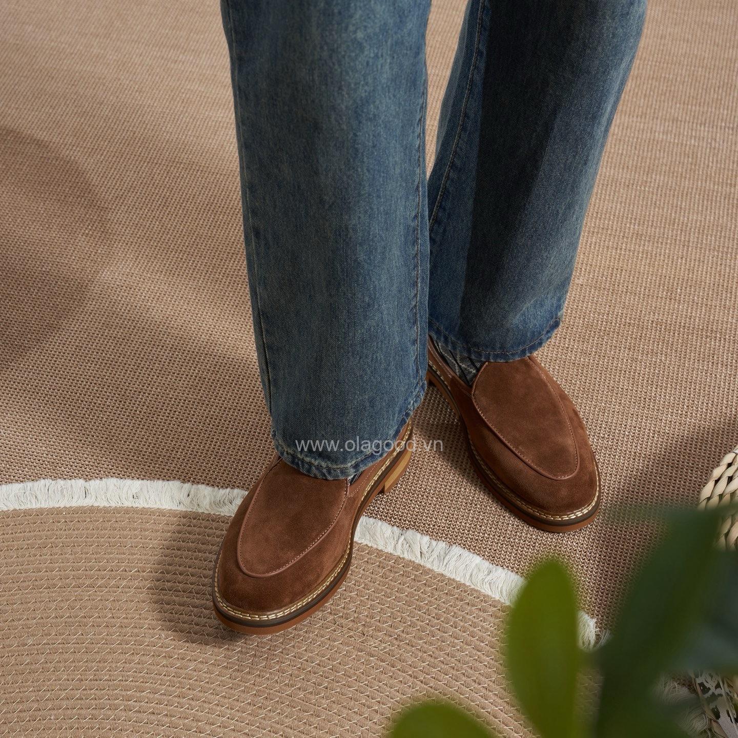 Giày nam loafer da lộn cao cấp - ZLF012B - Hình ảnh 22