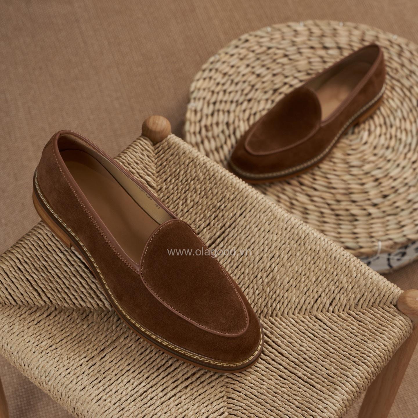 Giày nam loafer da lộn cao cấp - ZLF012B - Hình ảnh 8