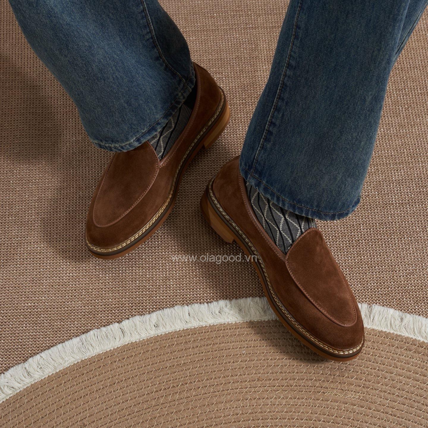 Giày nam loafer da lộn cao cấp - ZLF012B - Hình ảnh 23