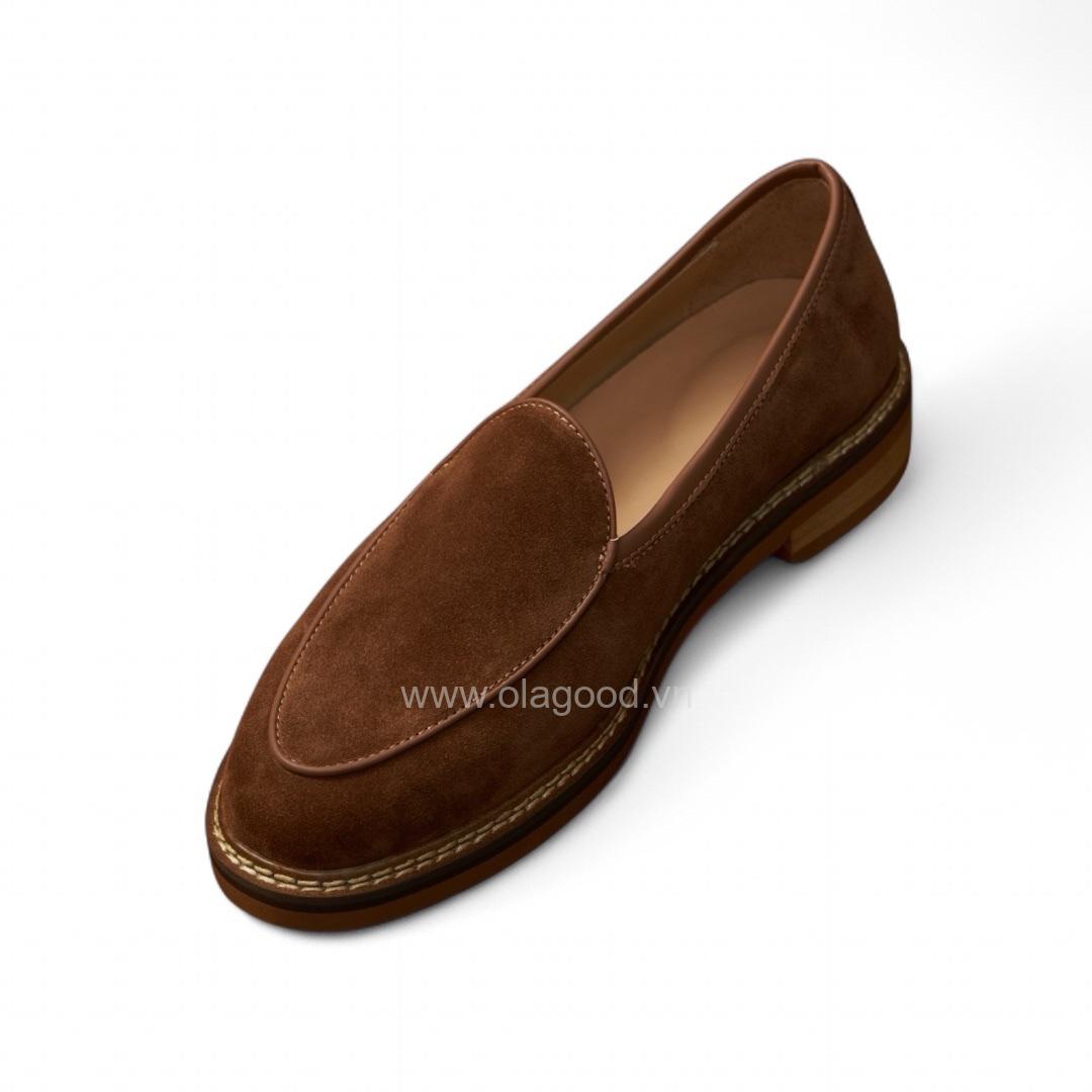 Giày nam loafer da lộn cao cấp - ZLF012B - Hình ảnh 6