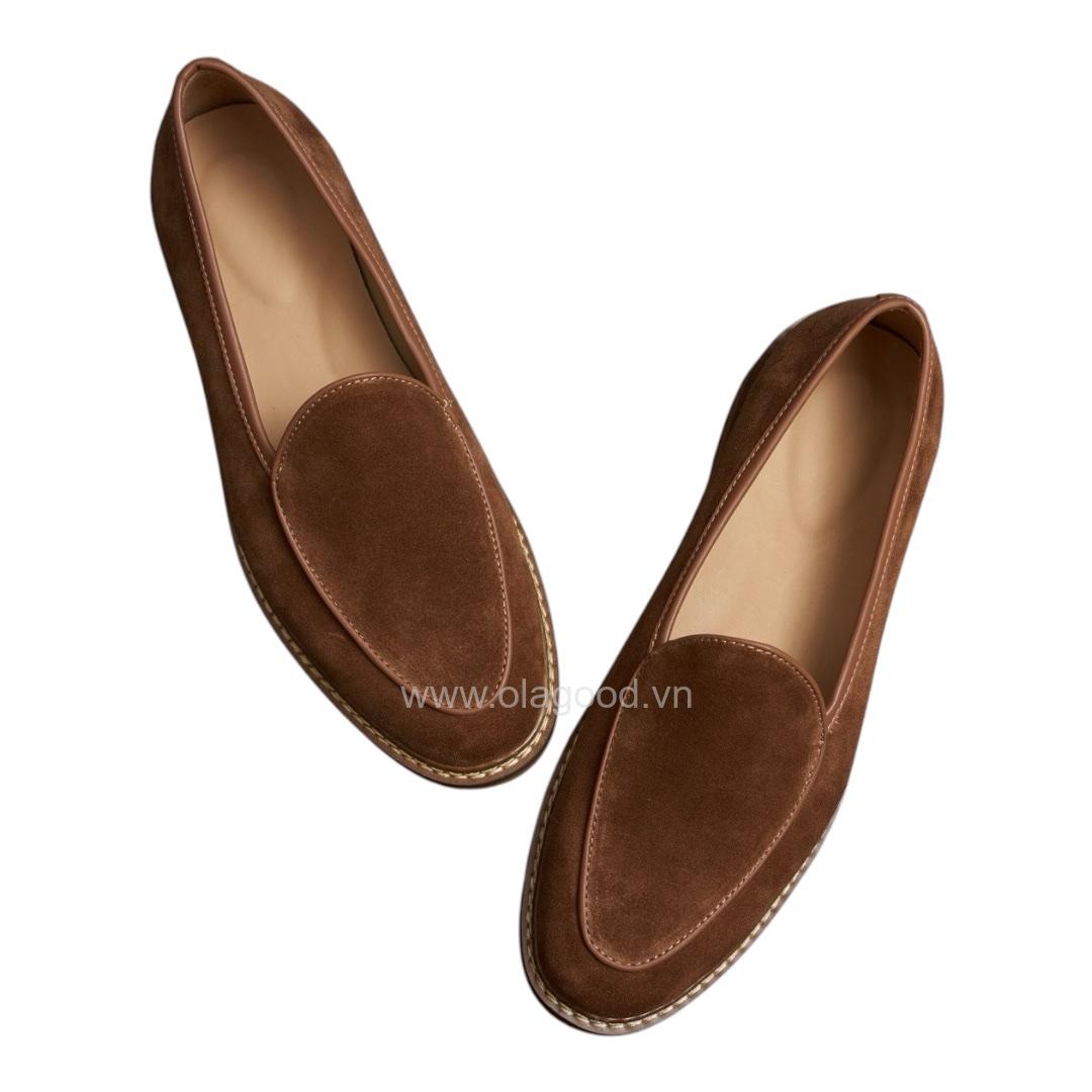 Giày nam loafer da lộn cao cấp - ZLF012B - Hình ảnh 4