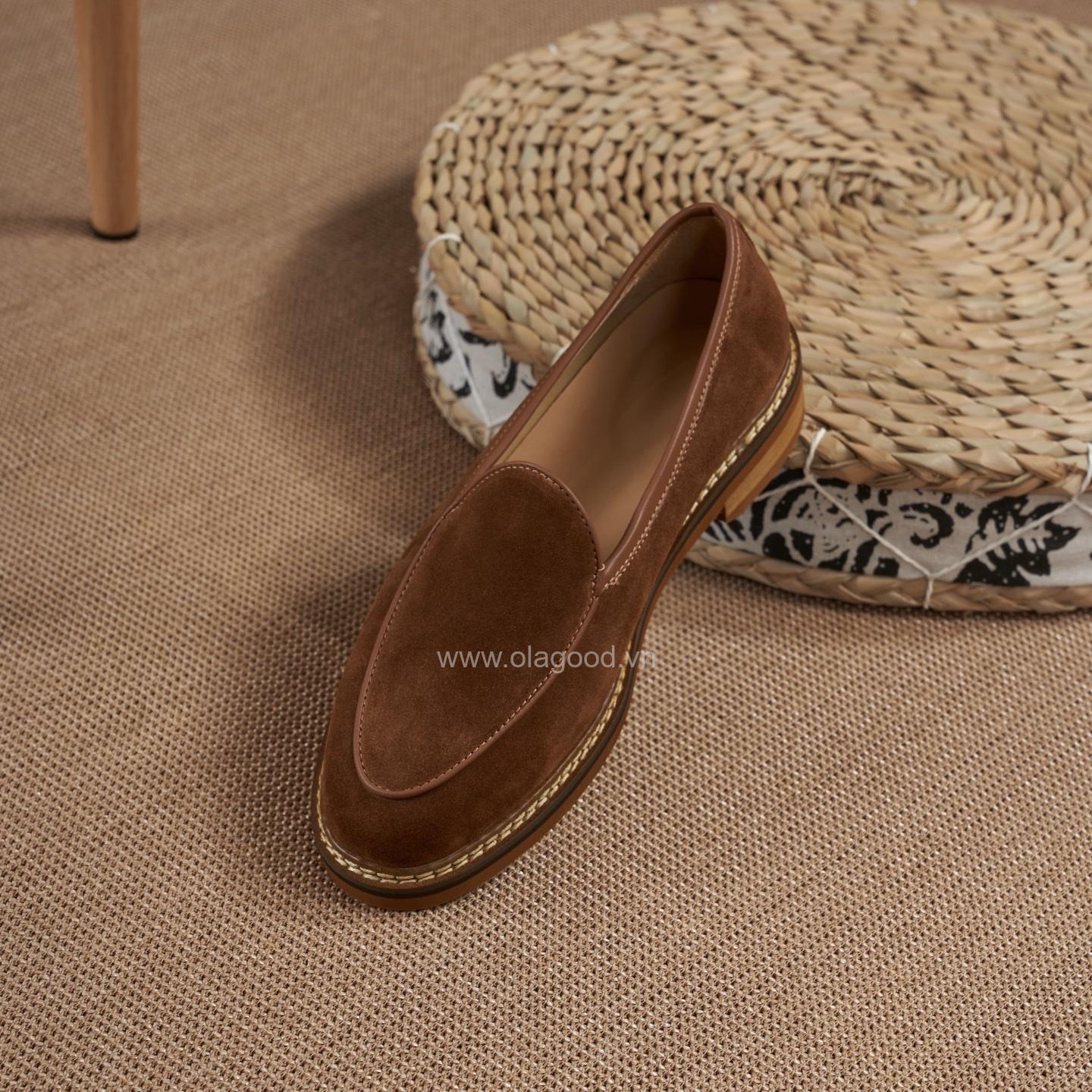 Giày nam loafer da lộn cao cấp - ZLF012B - Hình ảnh 9