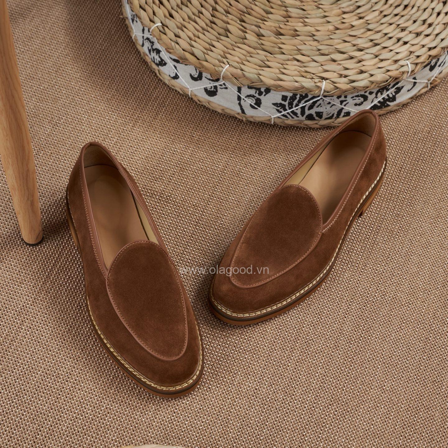 Giày nam loafer da lộn cao cấp - ZLF012B - Hình ảnh 10