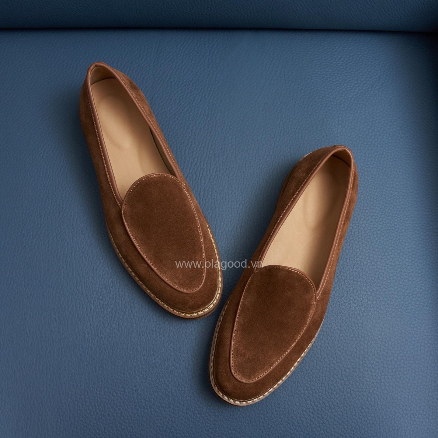 Giày nam loafer da lộn cao cấp - ZLF012B - Hình ảnh 11