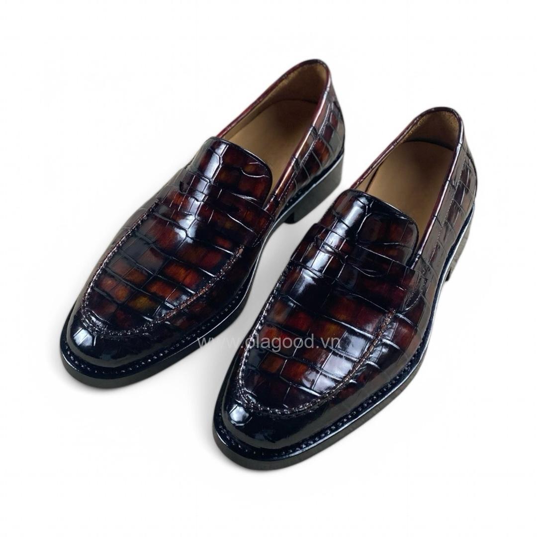 Giày nam loafer penny cá sấu - Cấu trúc goodyear thủ công - GGY0126S