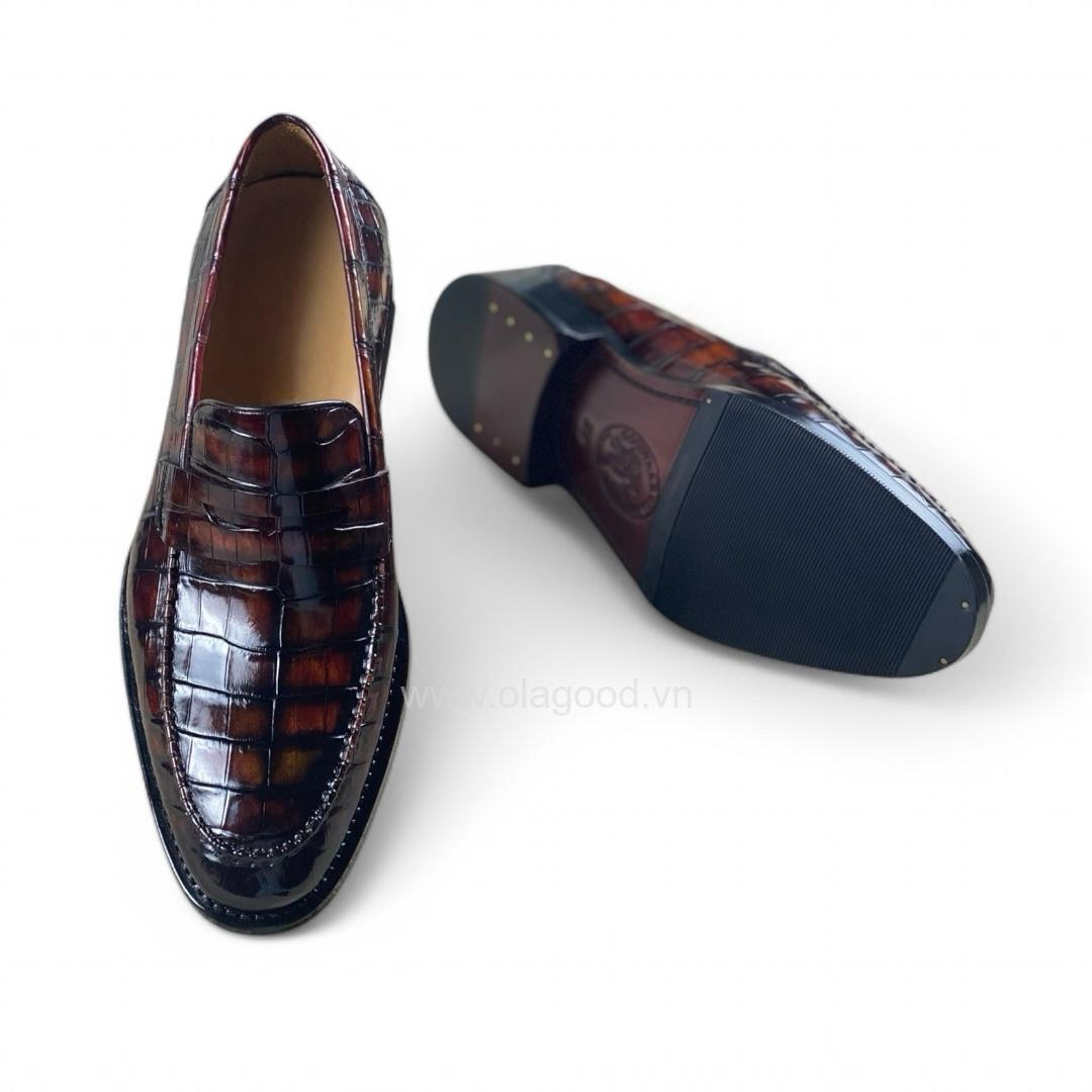Giày nam loafer penny cá sấu - Cấu trúc goodyear thủ công - GGY0126S - Hình ảnh 8