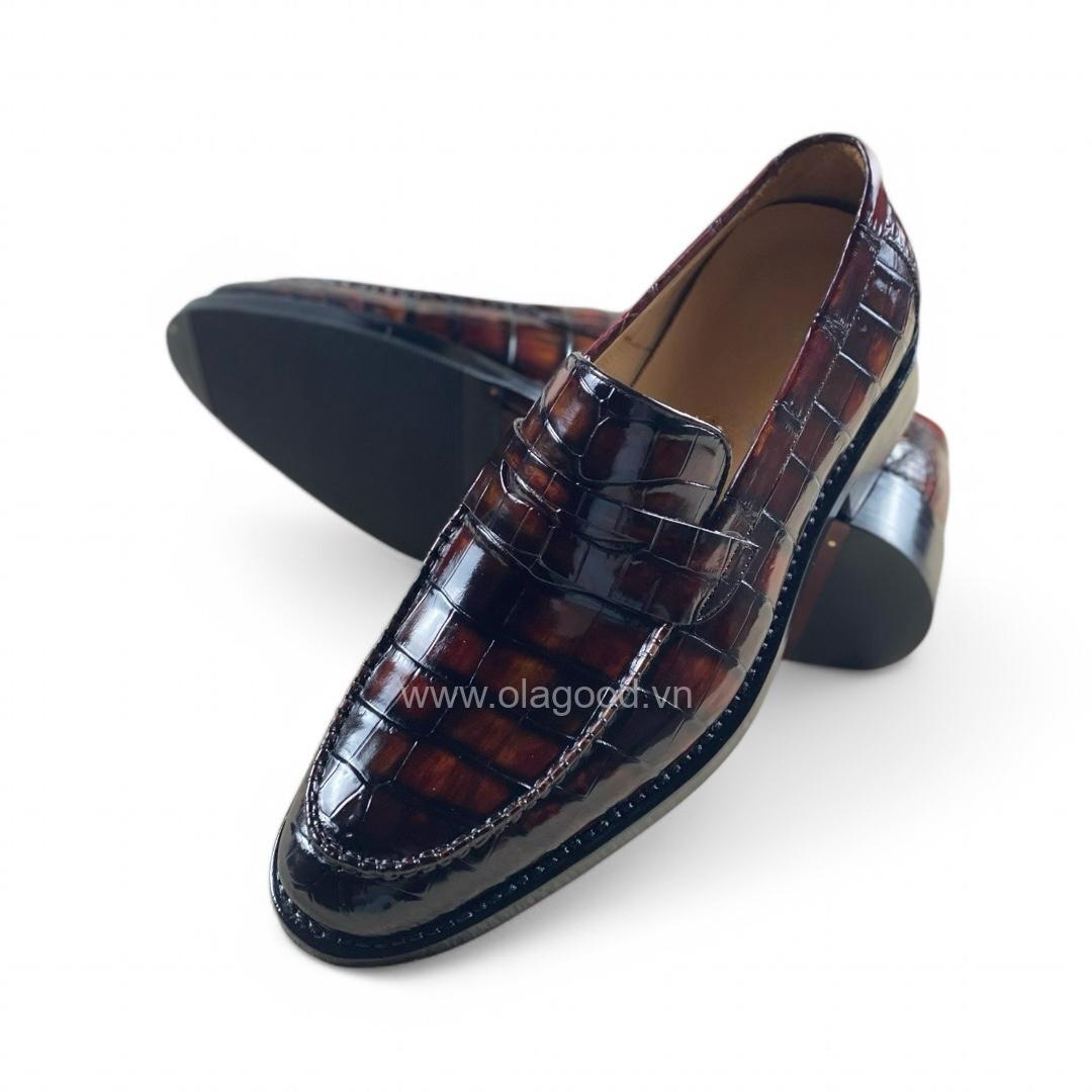 Giày nam loafer penny cá sấu - Cấu trúc goodyear thủ công - GGY0126S - Hình ảnh 9