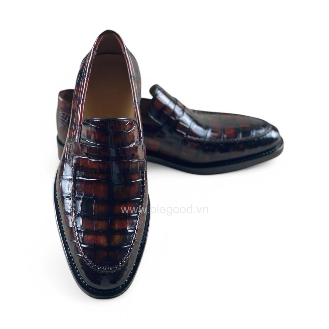 Giày nam loafer penny cá sấu - Cấu trúc goodyear thủ công - GGY0126S - Hình ảnh 7