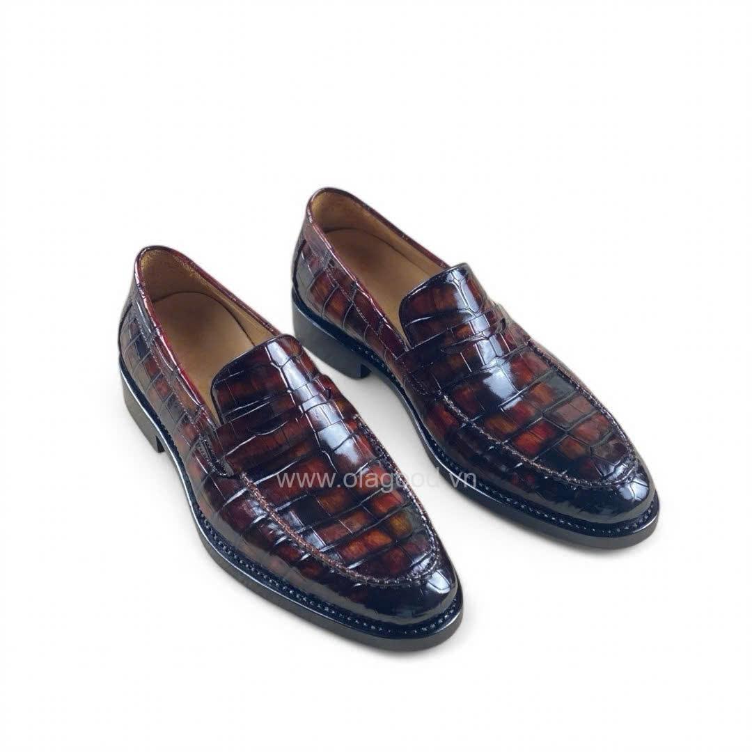 Giày nam loafer penny cá sấu - Cấu trúc goodyear thủ công - GGY0126S - Hình ảnh 4