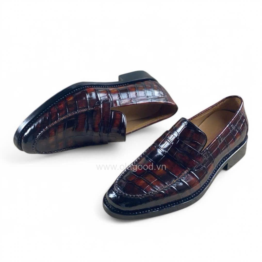Giày nam loafer penny cá sấu - Cấu trúc goodyear thủ công - GGY0126S - Hình ảnh 6