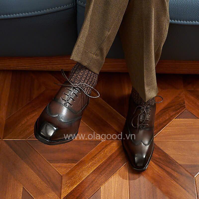 Giày oxford nam da bê cao cấp - ZOF011B - Hình ảnh 17