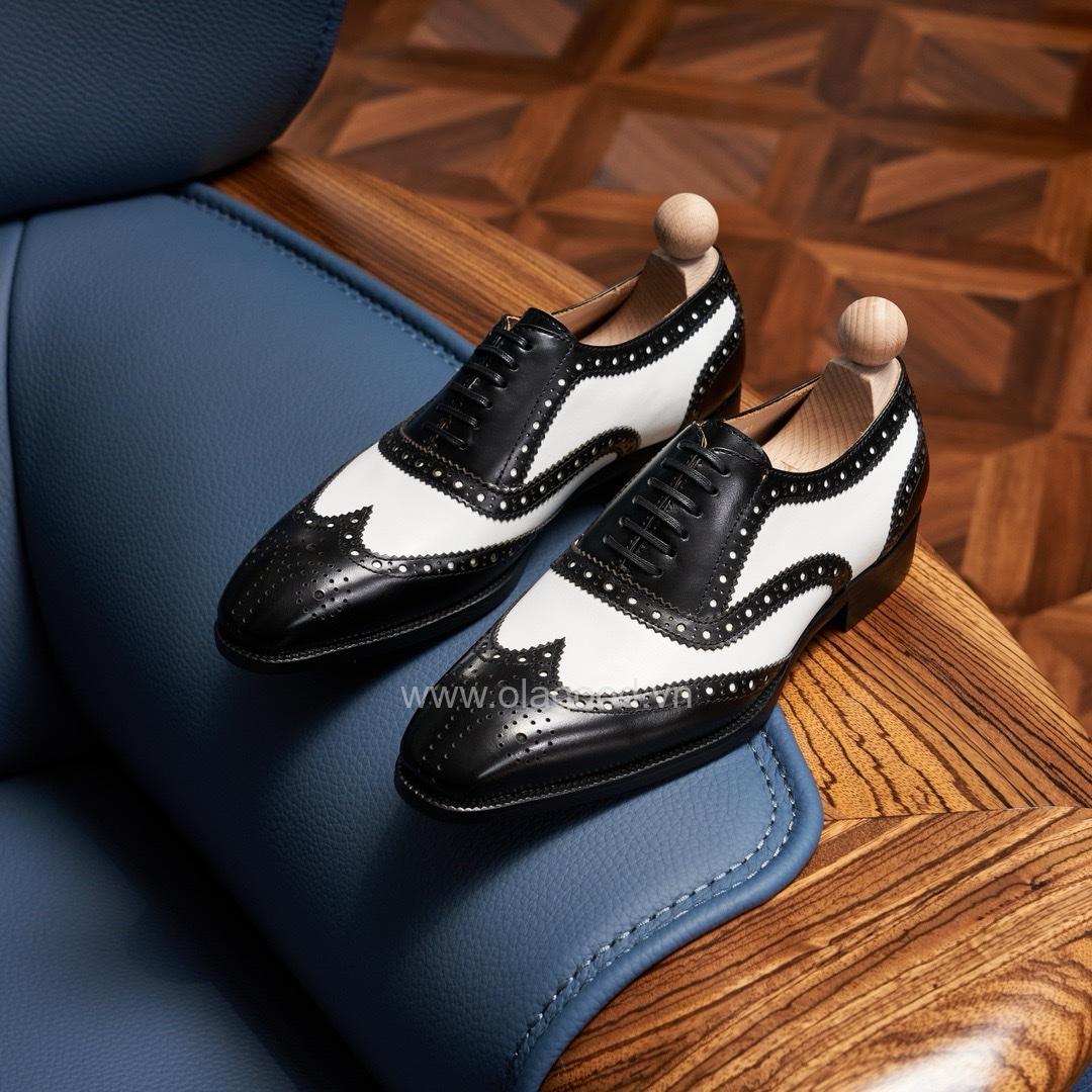 Giày oxford spectator wingtip da bê - ZOF013B - Hình ảnh 22