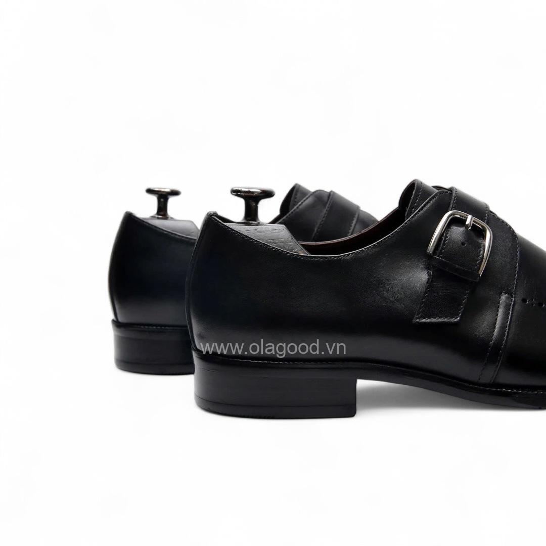 Giày single monktrap da bê cao cấp - ZSM012B - Hình ảnh 7