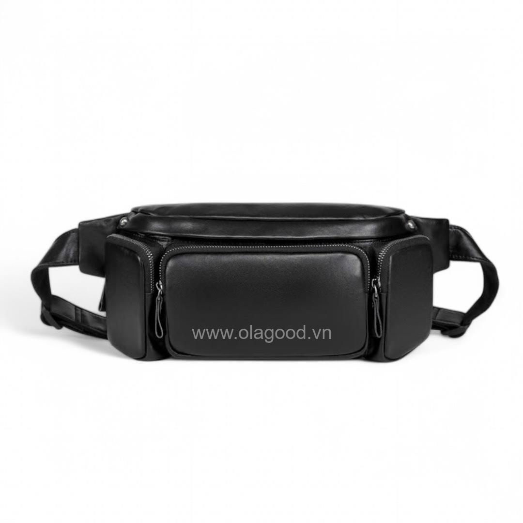 Túi đeo chéo bao tử da bò cao cấp - BT013B