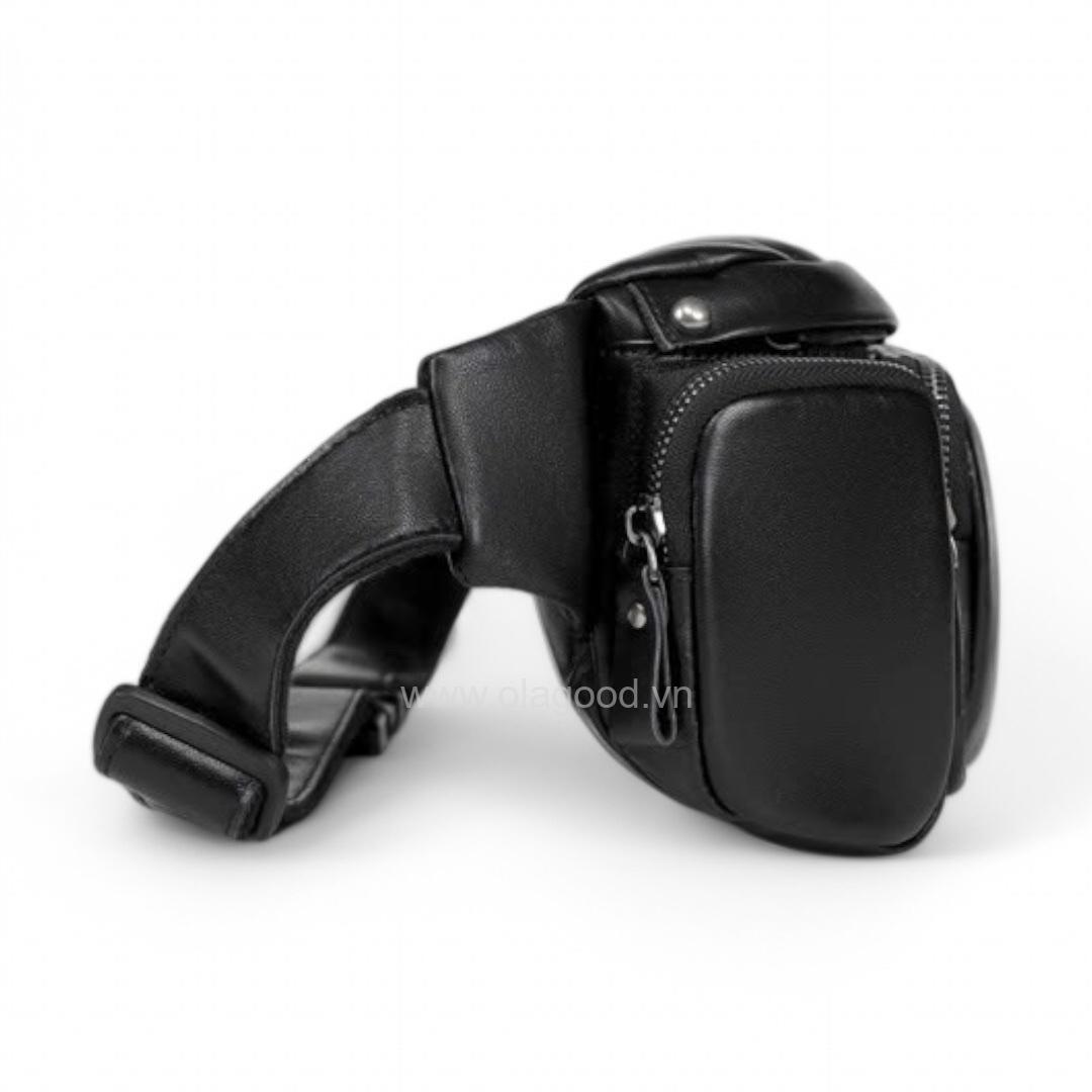 Túi đeo chéo bao tử da bò cao cấp - BT013B - Hình ảnh 8