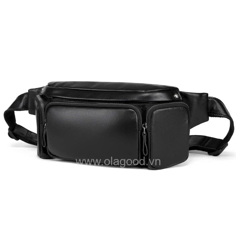 Túi đeo chéo bao tử da bò cao cấp - BT013B - Hình ảnh 4