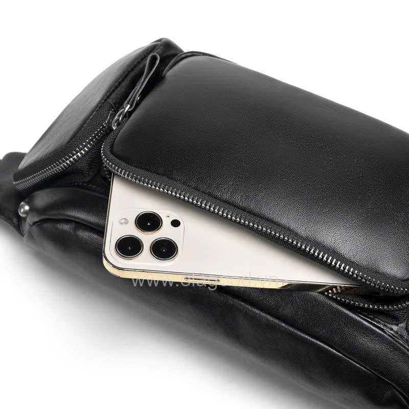 Túi đeo chéo bao tử da bò cao cấp - BT013B - Hình ảnh 11