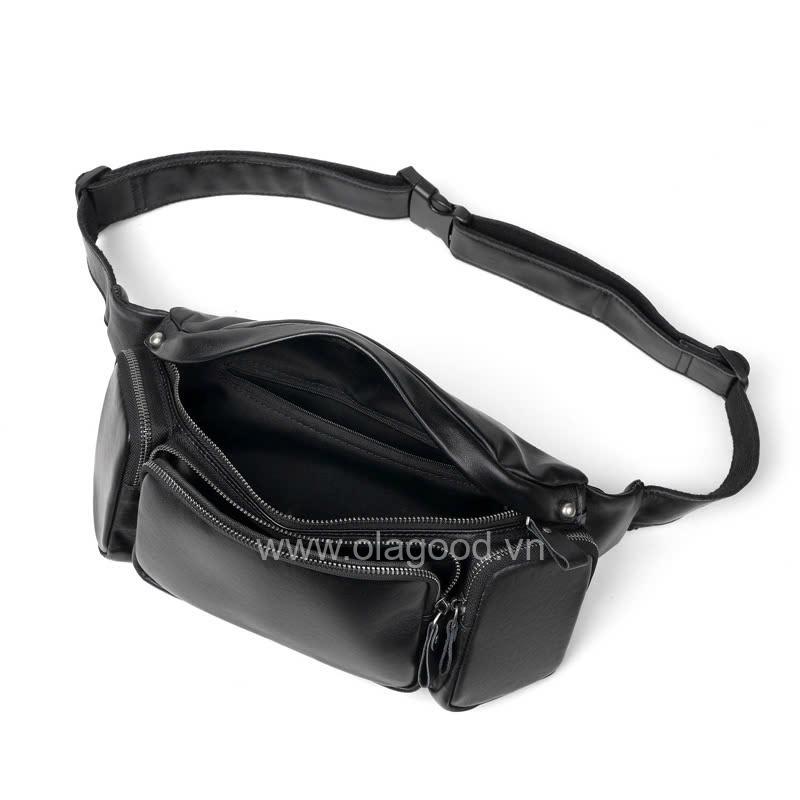 Túi đeo chéo bao tử da bò cao cấp - BT013B - Hình ảnh 7