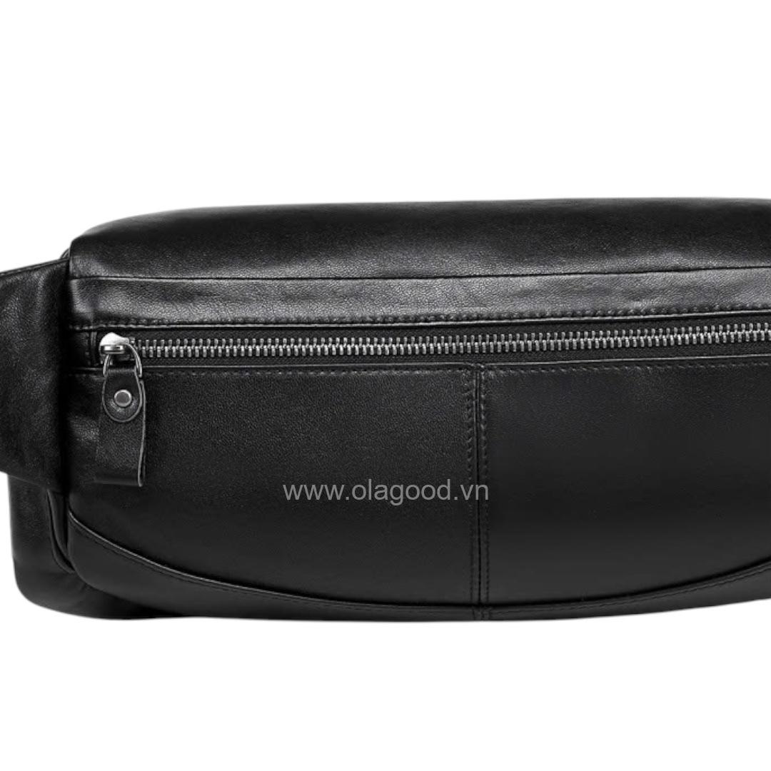 Túi đeo chéo bao tử da bò cao cấp - BT013B - Hình ảnh 12