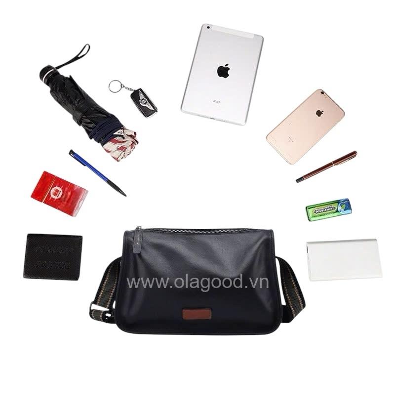 Túi đeo vai nam da bò cao cấp - DV011B - Hình ảnh 7