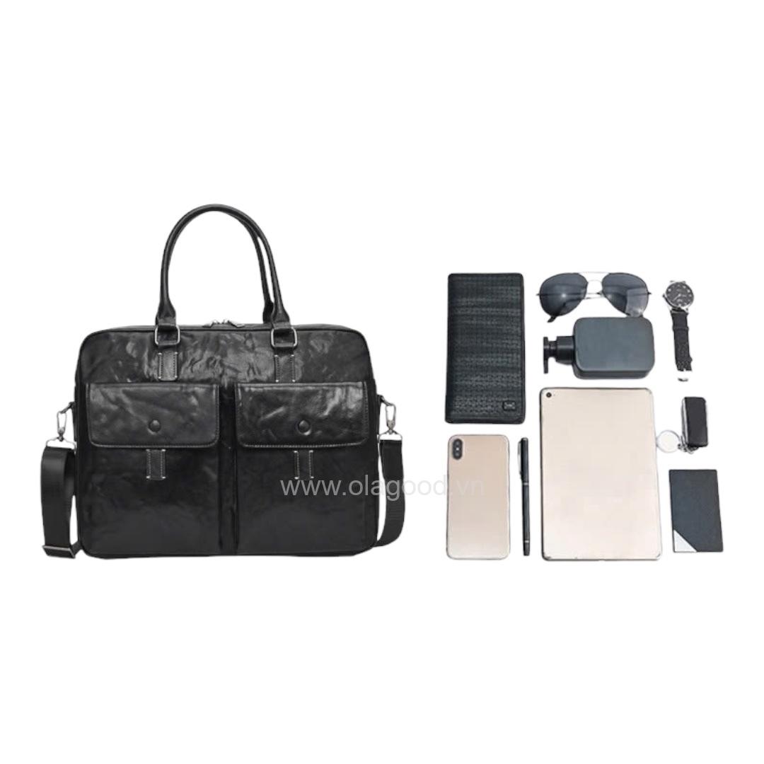 Túi xách laptop nam văn phòng da bò cao cấp - LT0122B - Hình ảnh 8