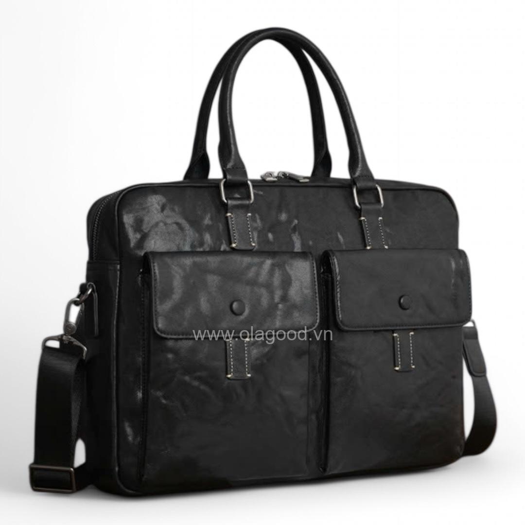 Túi xách laptop nam văn phòng da bò cao cấp - LT0122B - Hình ảnh 5