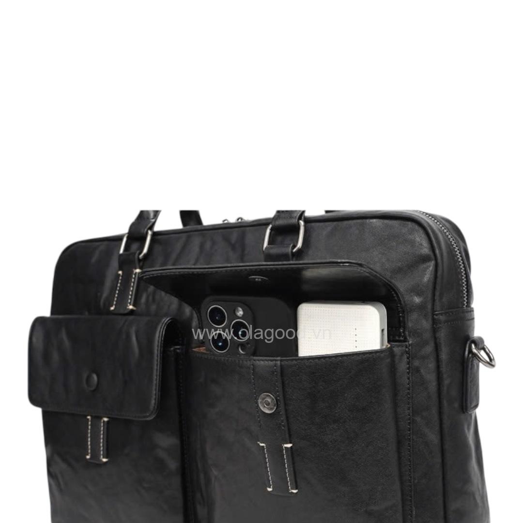 Túi xách laptop nam văn phòng da bò cao cấp - LT0122B - Hình ảnh 12