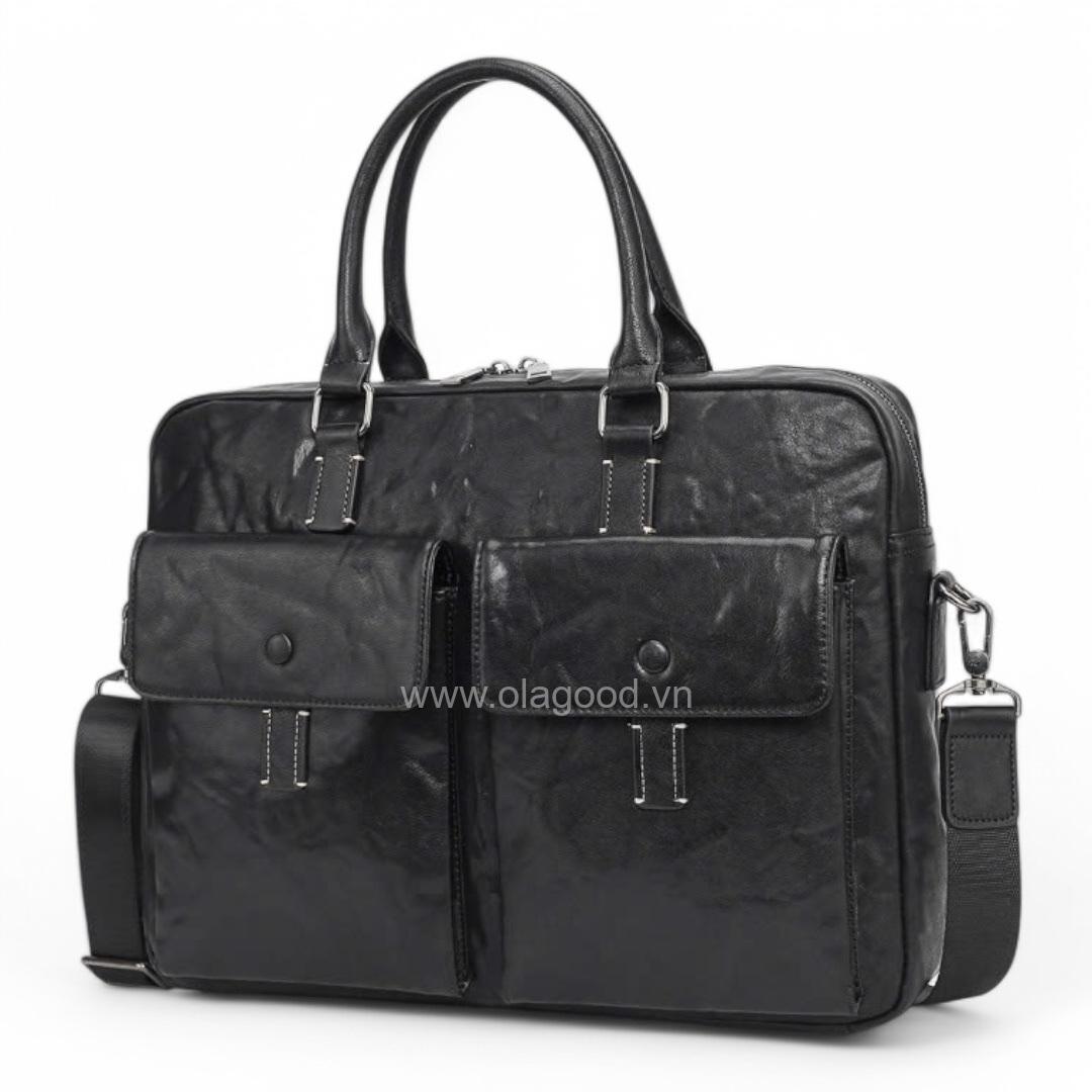 Túi xách laptop nam văn phòng da bò cao cấp - LT0122B - Hình ảnh 4
