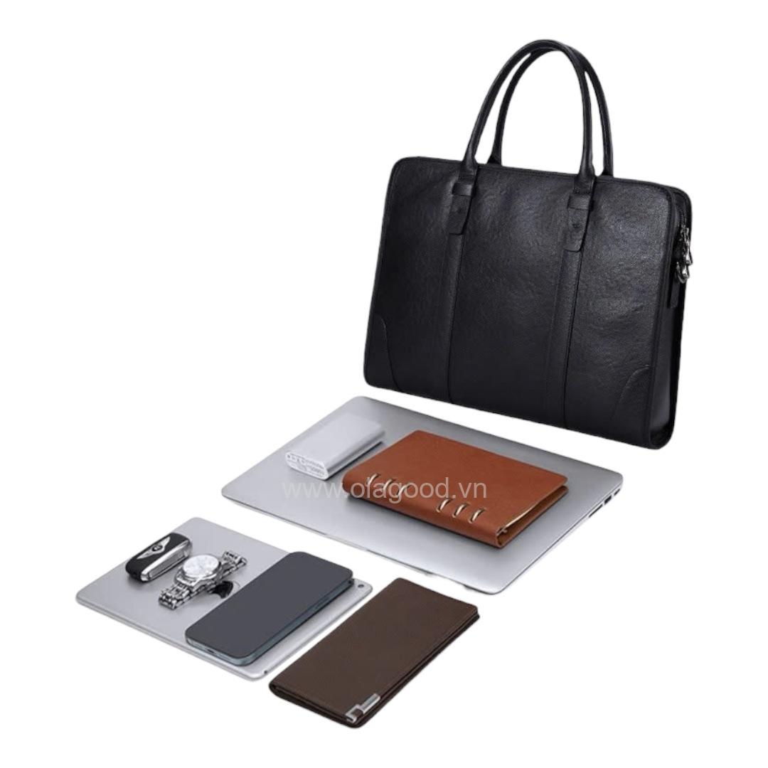 Túi xách nam công sở da bò cao cấp - LT0125B - Hình ảnh 6