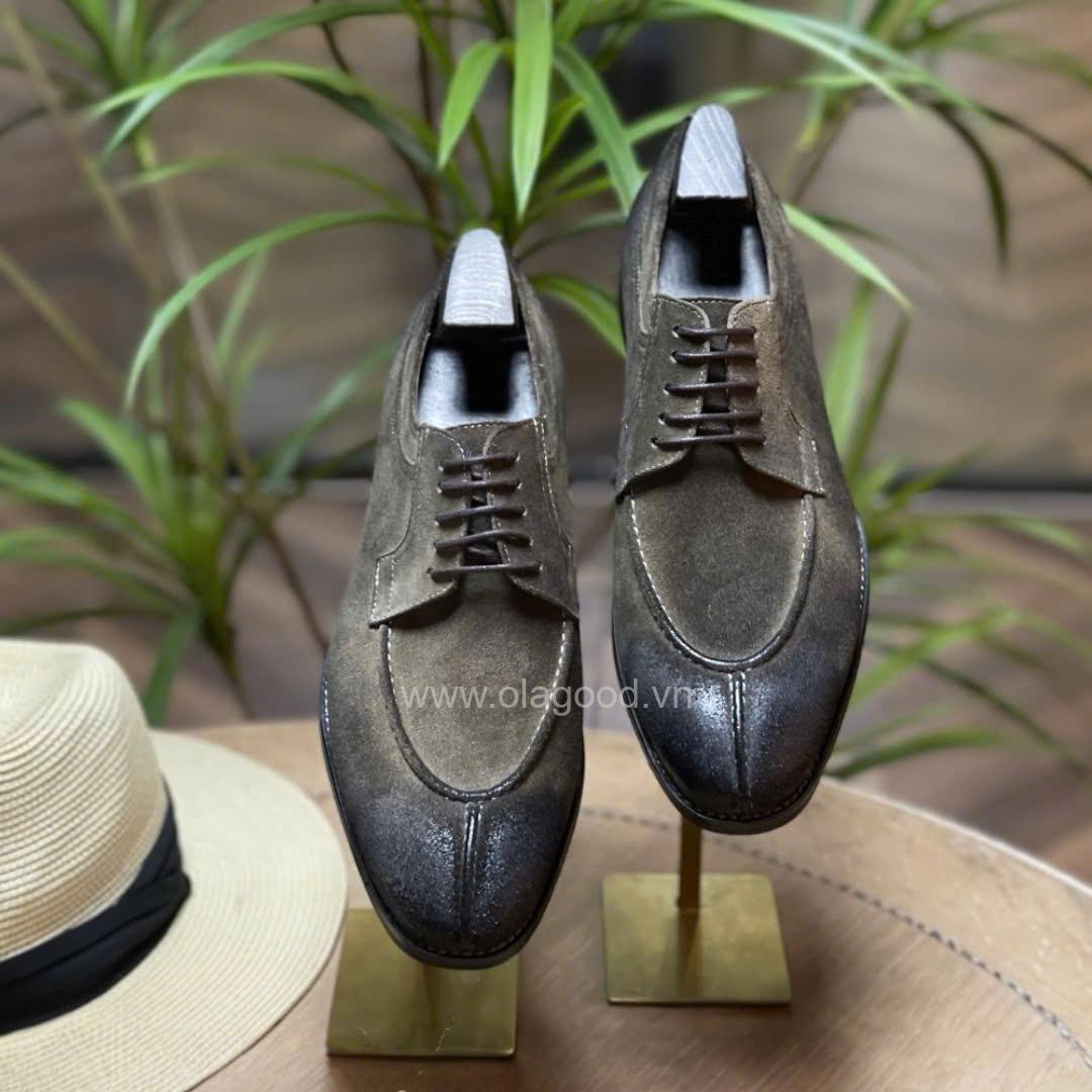 Giày derby nam da lộn cao cấp - ZDB012B - Hình ảnh 21