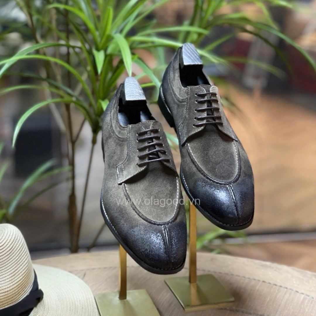 Giày derby nam da lộn cao cấp - ZDB012B - Hình ảnh 23