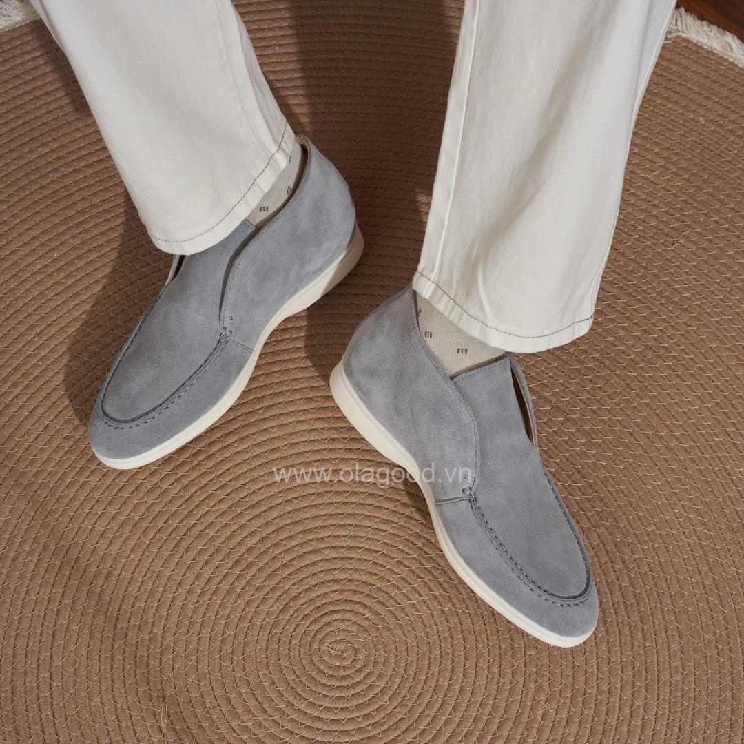 Boot nam cổ ngắn da lộn cao cấp màu tro núi lửa - ZBC018B - Hình ảnh 8