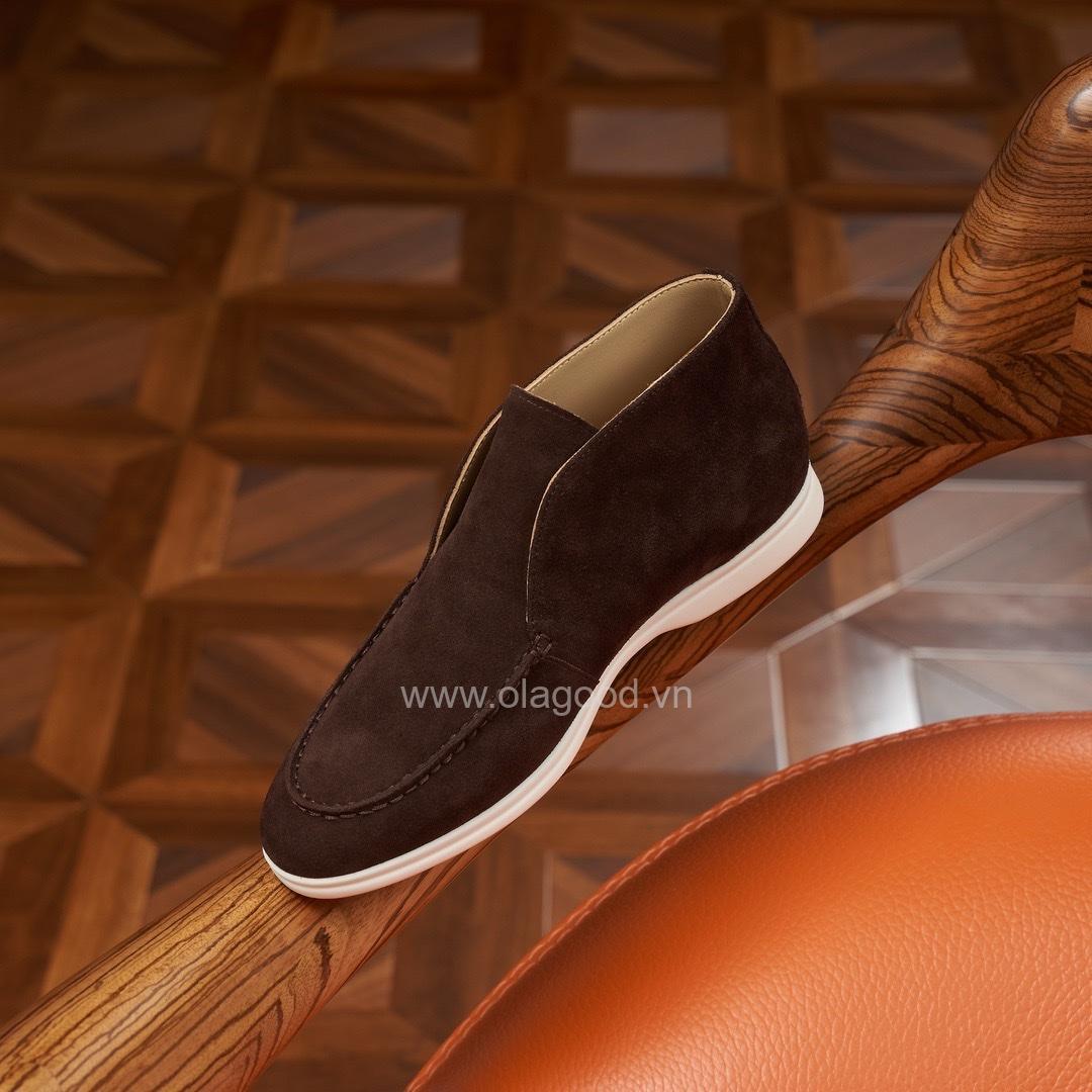 Boot nam cổ ngắn da lộn cao cấp màu cafe - ZBC015B - Hình ảnh 10