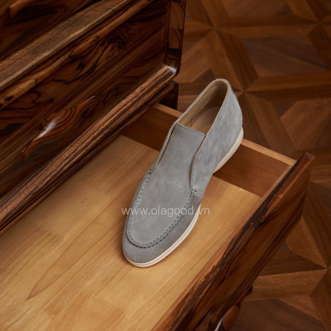 Boot nam cổ ngắn da lộn cao cấp màu tro núi lửa - ZBC018B - Hình ảnh 9