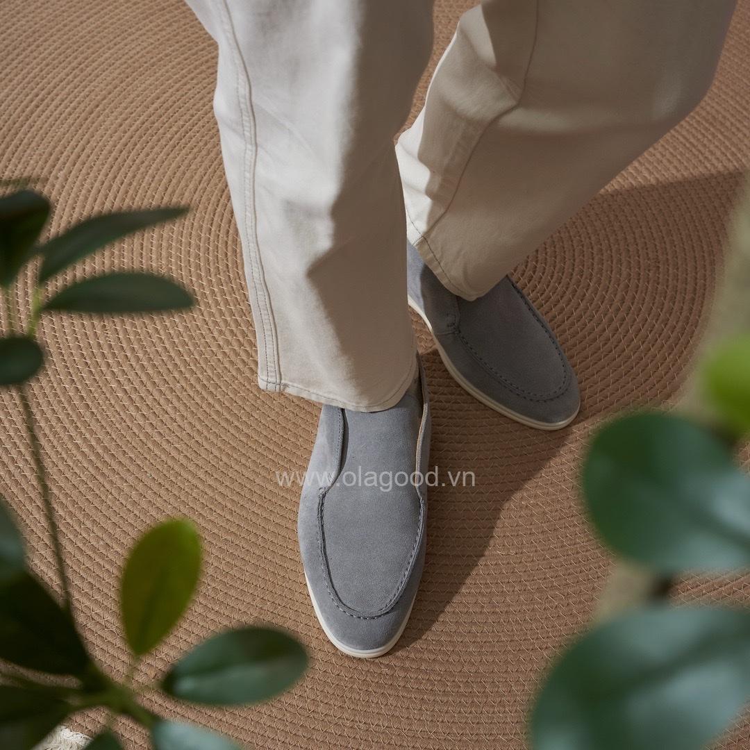 Boot nam cổ ngắn da lộn cao cấp màu tro núi lửa - ZBC018B - Hình ảnh 10