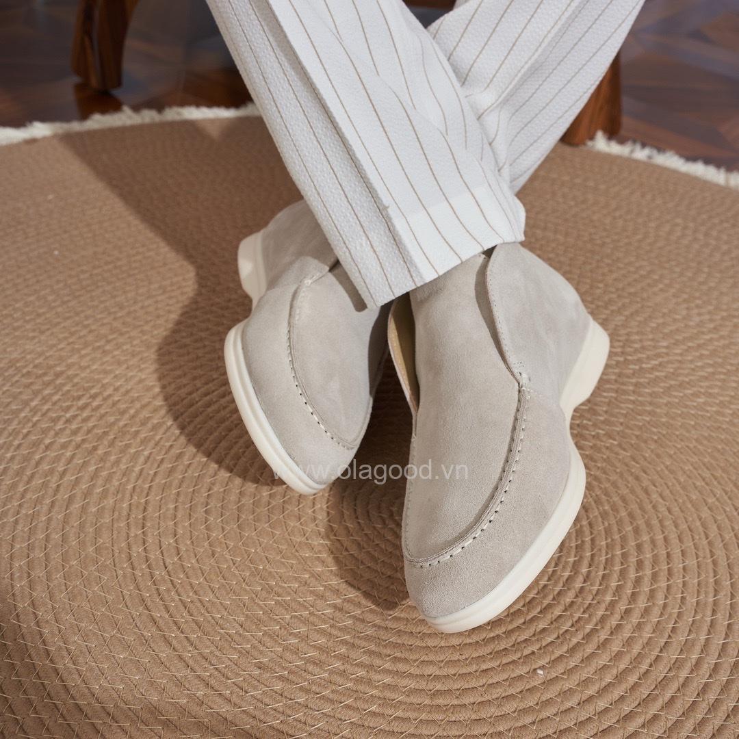 Boot nam cổ ngắn da lộn cao cấp màu quả mơ - ZBC017B - Hình ảnh 11