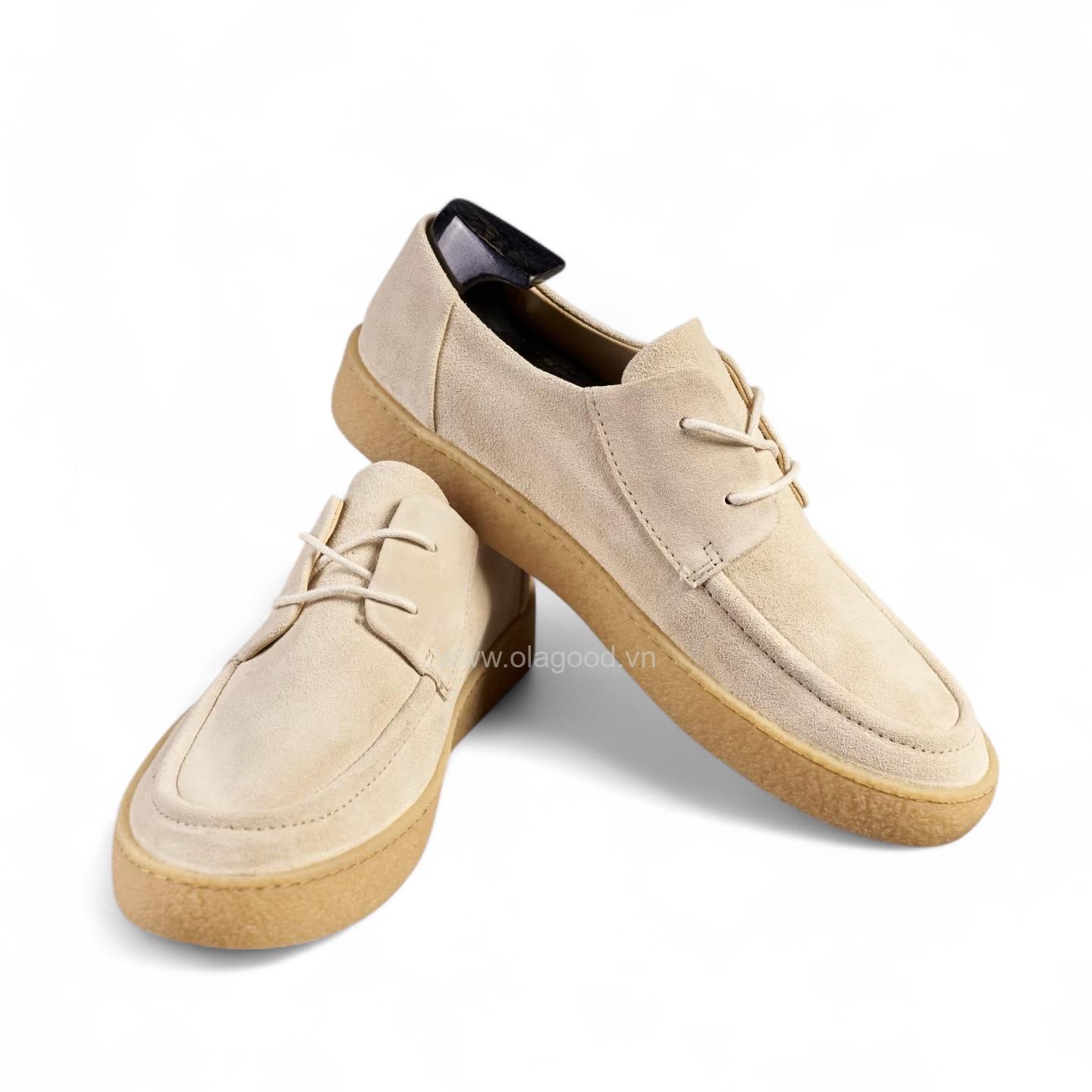 Giày derby 2 mắt da lộn cao cấp - ZDH014B - Hình ảnh 6