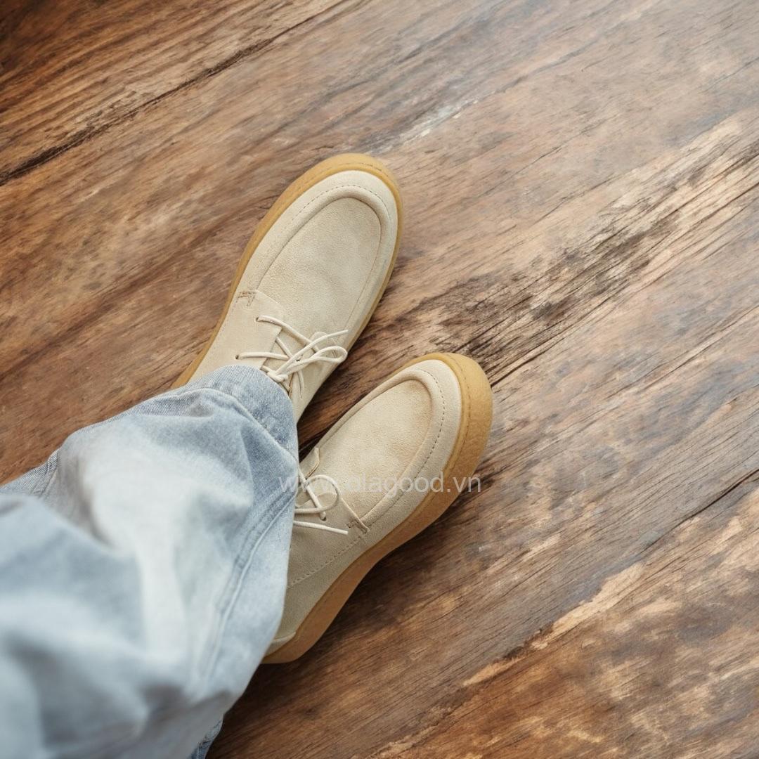 Giày derby 2 mắt da lộn cao cấp - ZDH014B - Hình ảnh 11