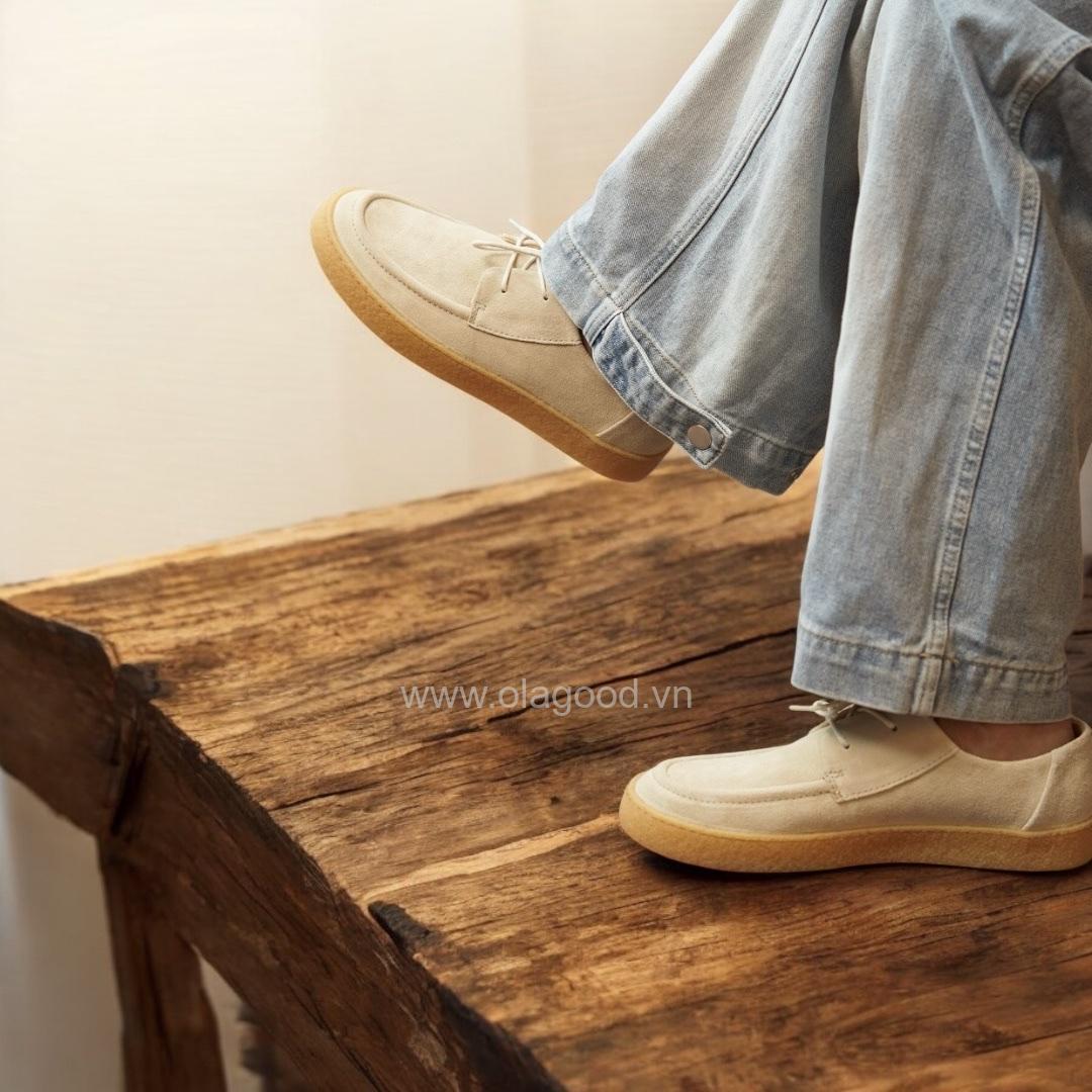 Giày derby 2 mắt da lộn cao cấp - ZDH014B - Hình ảnh 14