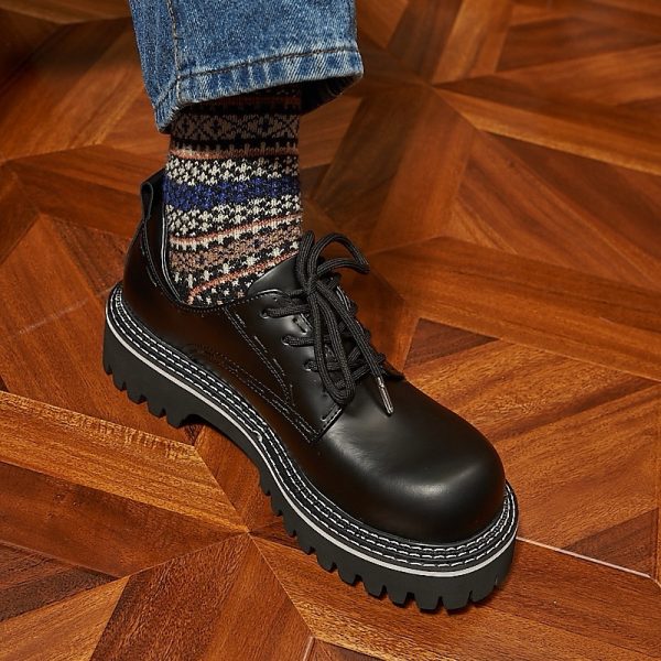 Giày derby chunky da bê cao cấp - ZDC015B - Hình ảnh 24